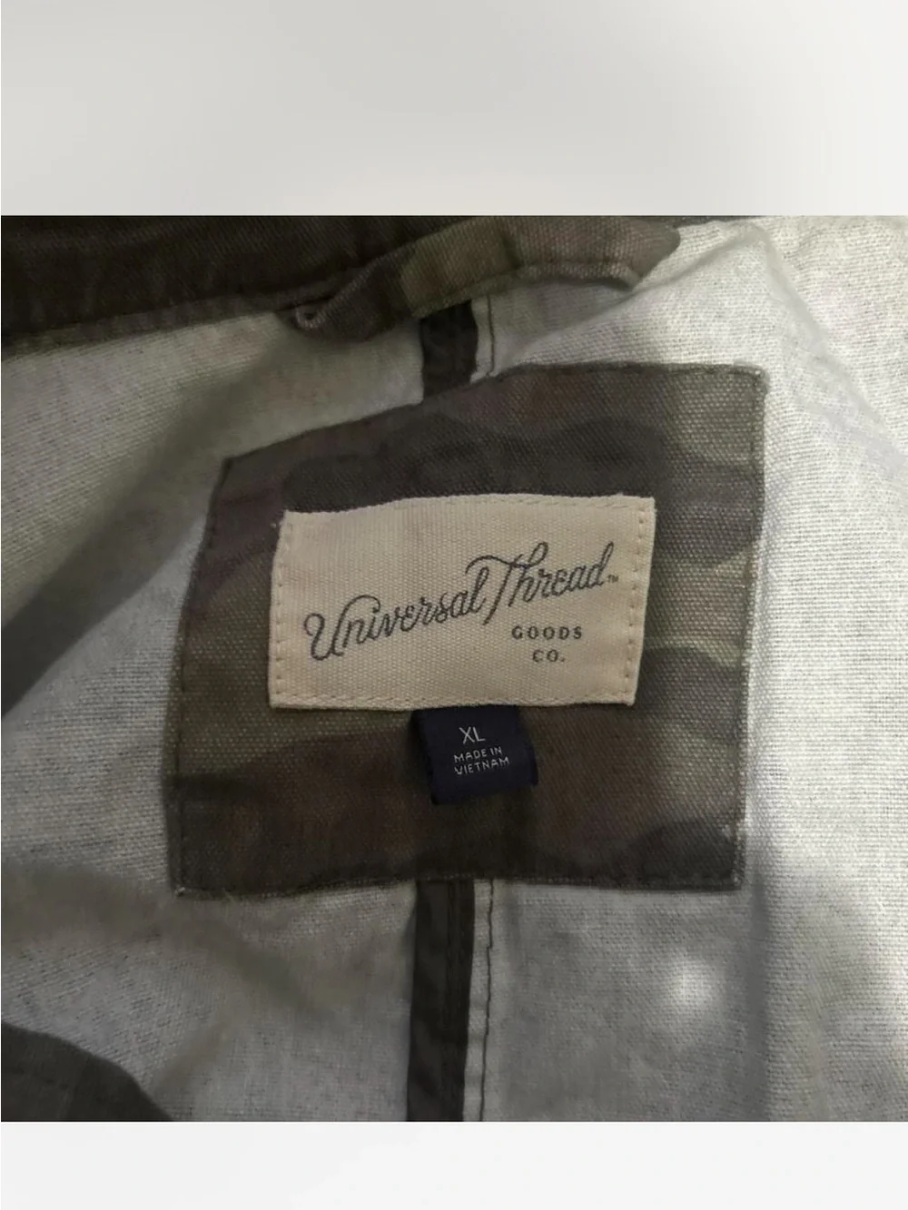 Universal Thread Men's Camo Military Field Jacket - Olive Green